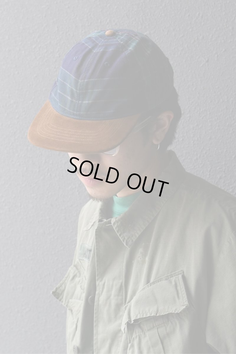 画像6: J.Crew Plaid Baseball Cap Suede Brim Ocean Madras (6)