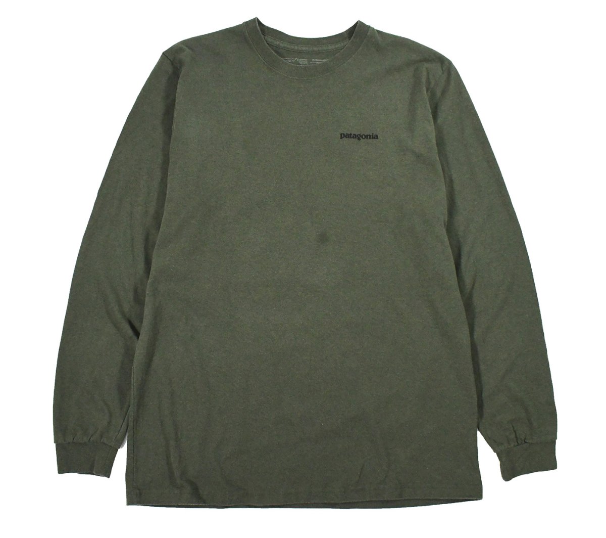画像1: Used patagonia L/S Print Tee Olive (1)