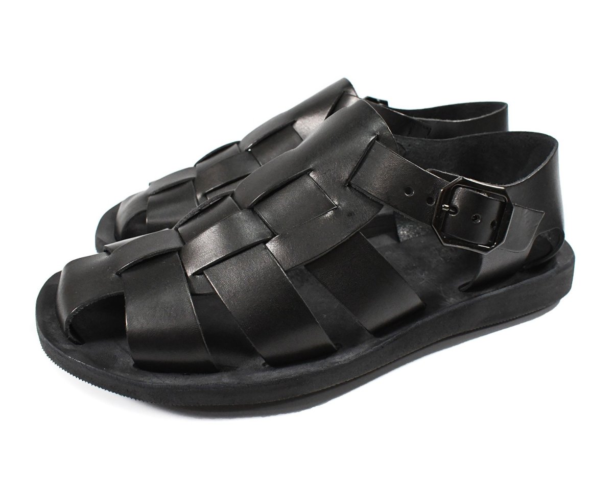 画像1: Eder Shoes 309 Orazio Sandals Black (1)