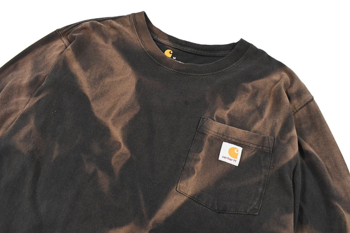 画像2: Used Carhartt L/S Pocket Tee Fade Black (2)
