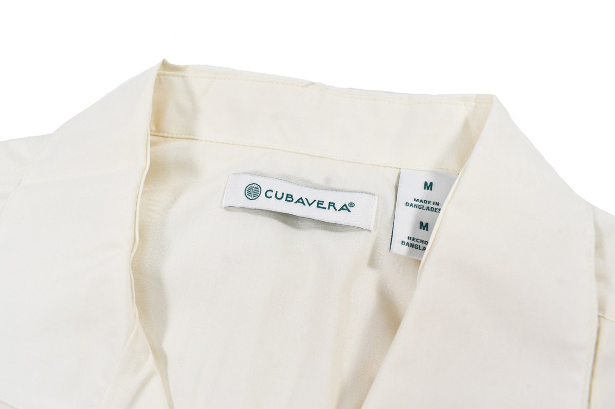 画像4: Cubavera Short Sleeve Guayabera Shirt Ivory キューバベラ (4)