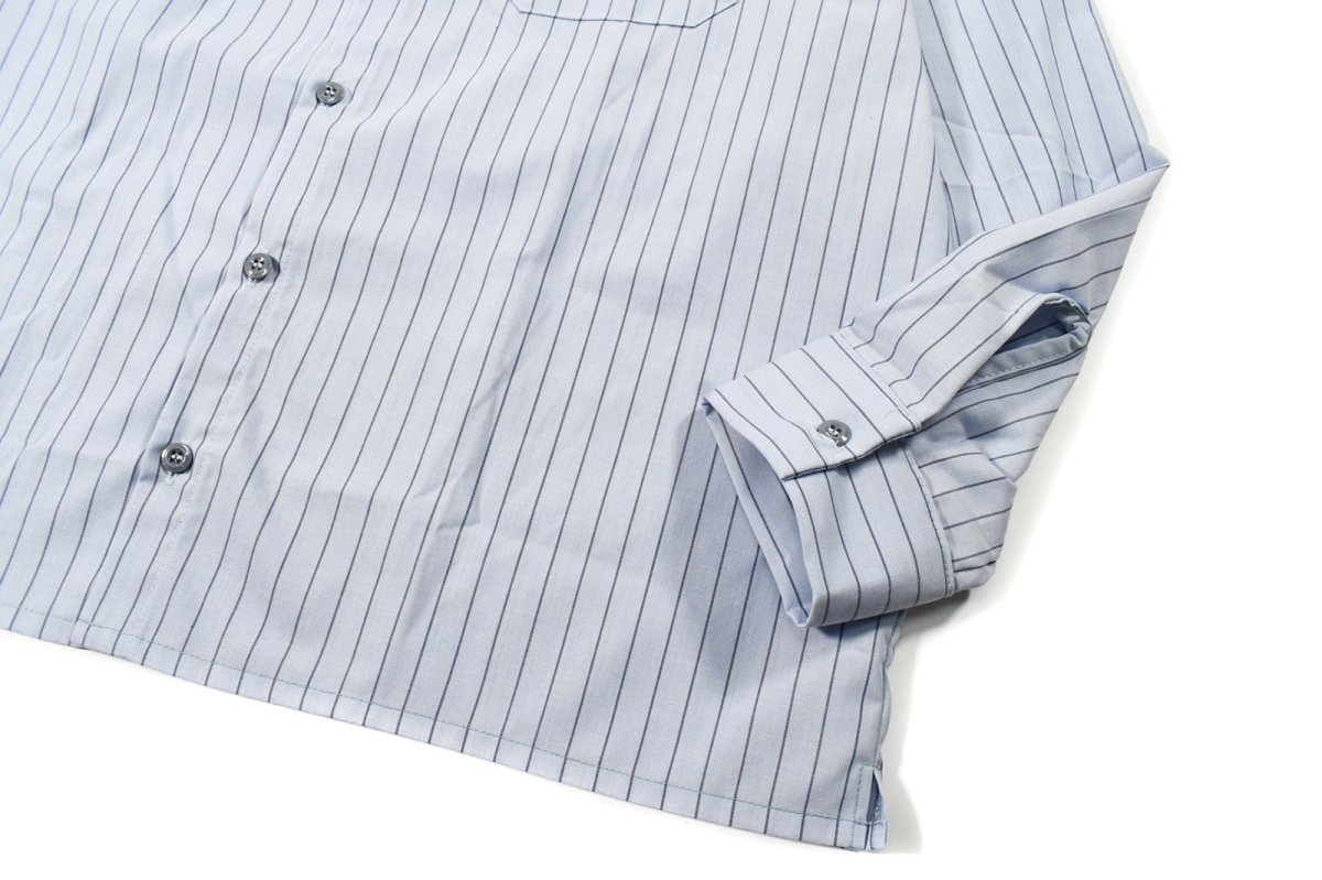 画像3: Red Kap Customize L/S Work Shirt Light Blue/Navy Stripe (3)