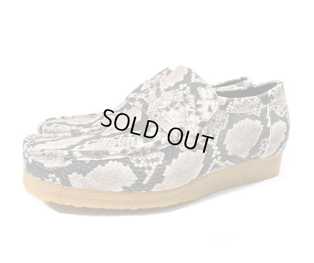 画像1: Clarks Wallabee Loafer Grey Snake Leather クラークス (1)