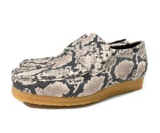 画像1: Clarks Wallabee Loafer Grey Snake Leather クラークス (1)