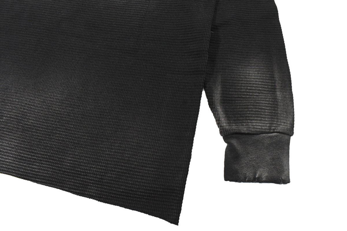 画像3: MOOJI MOOJI US Waffle Thermal Shirt Aged Black (3)