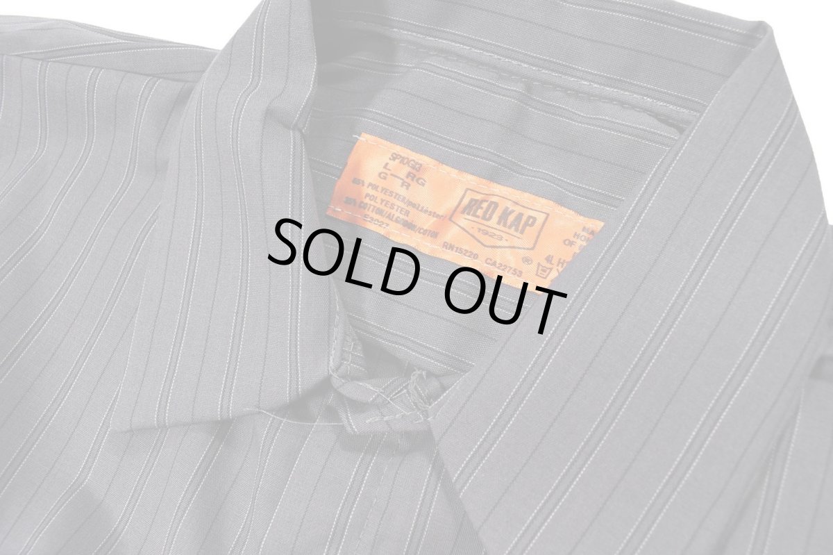 画像4: Red Kap Customize L/S Work Shirt Charcoal/Blue/White Stripe (4)