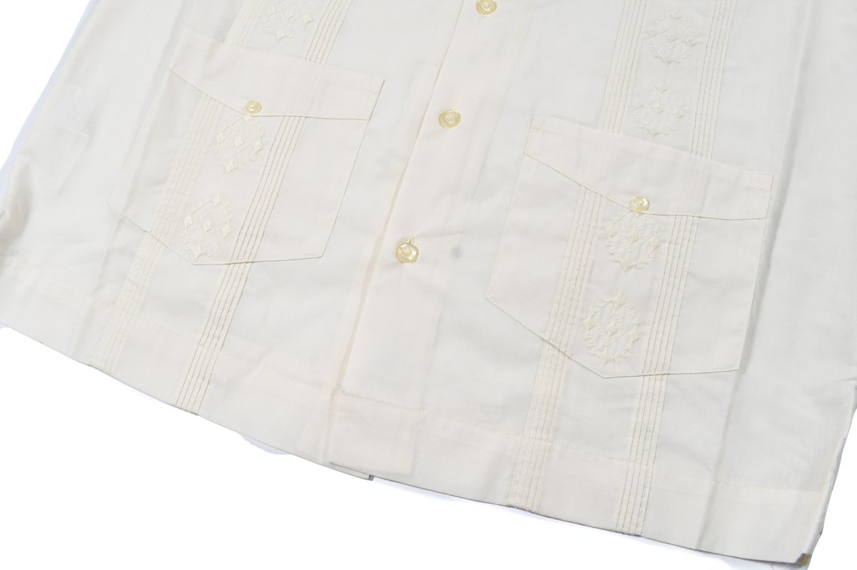 画像3: Cubavera Short Sleeve Guayabera Shirt Ivory キューバベラ (3)