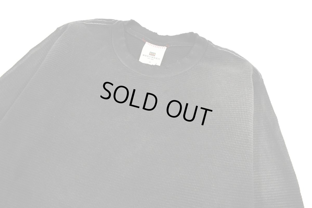 画像2: MOOJI MOOJI US Waffle Thermal Shirt Aged Black (2)