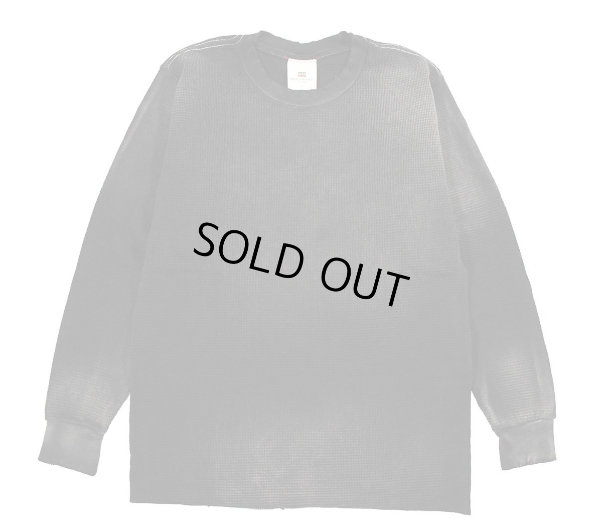 画像1: MOOJI MOOJI US Waffle Thermal Shirt Aged Black (1)