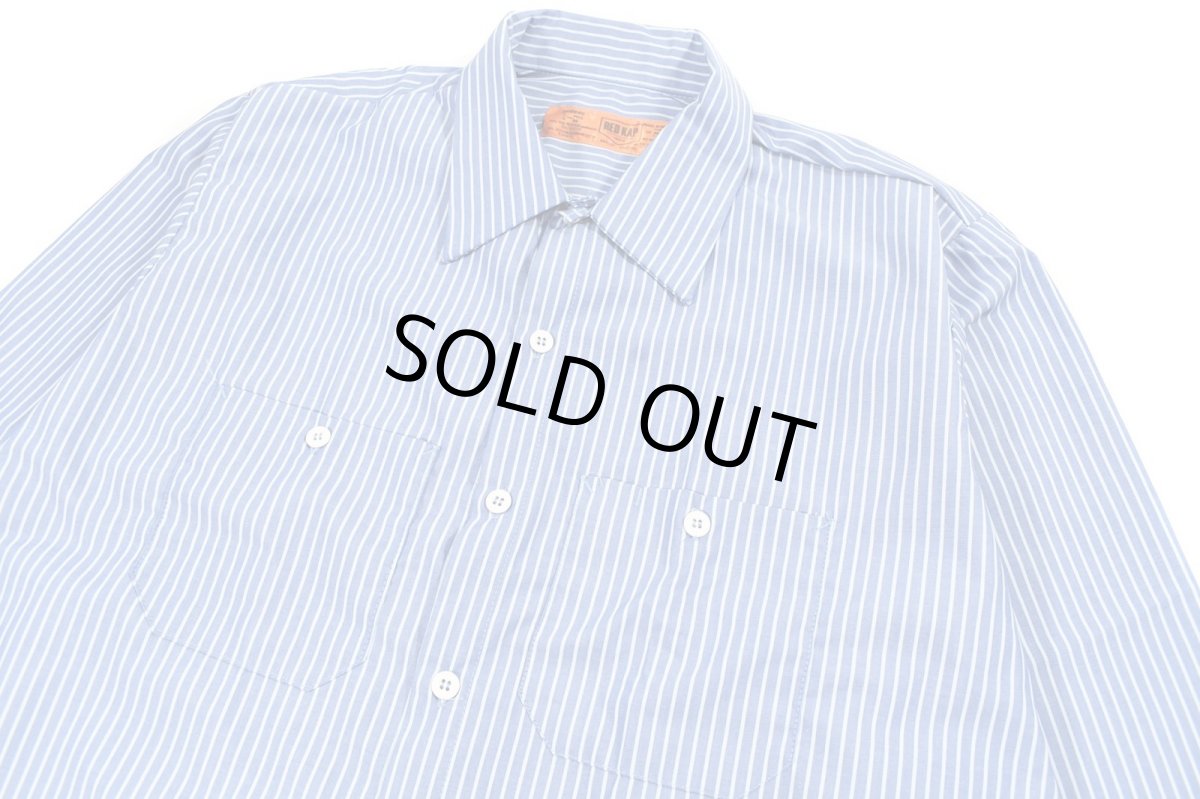 画像2: Red Kap Customize L/S Work Shirt Blue/White Stripe (2)