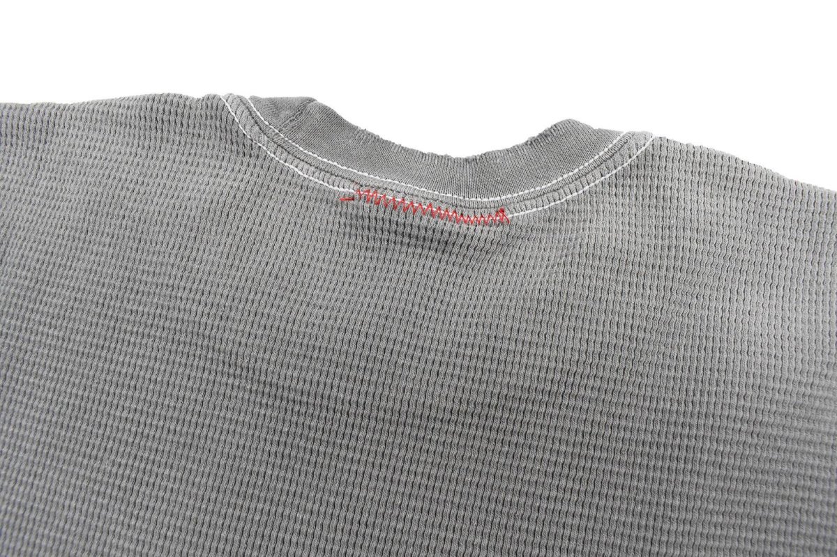 画像5: MOOJI MOOJI US Waffle Thermal Shirt Aged Taupe Grey (5)