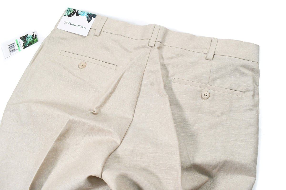 画像4: Cubavera Linen Dress Pants Khaki キューバベラ (4)