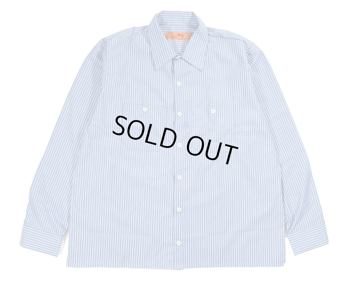 画像1: Red Kap Customize L/S Work Shirt Blue/White Stripe (1)