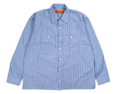 画像1: Red Kap Customize L/S Work Shirt Blue/White Stripe (1)
