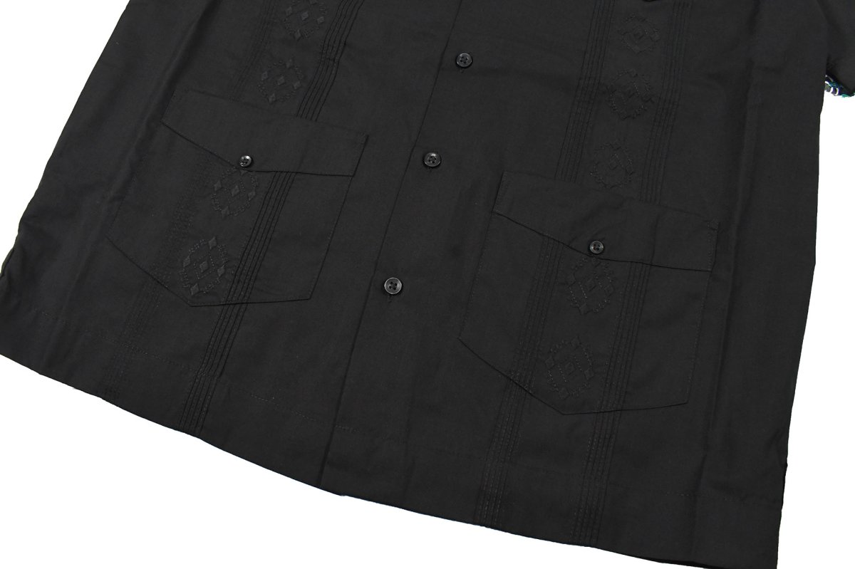画像3: Cubavera Short Sleeve Guayabera Shirt Black キューバベラ (3)
