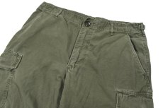 画像2: 60s Used Us Army Cotton Poplin Ripstop Jungle Fatigue Pants Olive (2)