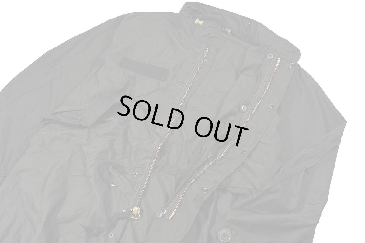 画像5: Used US Army M-65 Filed Parka Mods Coat Over Dye Black シェルのみ (5)