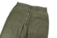 画像2: 70s Used Us Army OG-107 Cotton Sateen Utility Trouser (2)