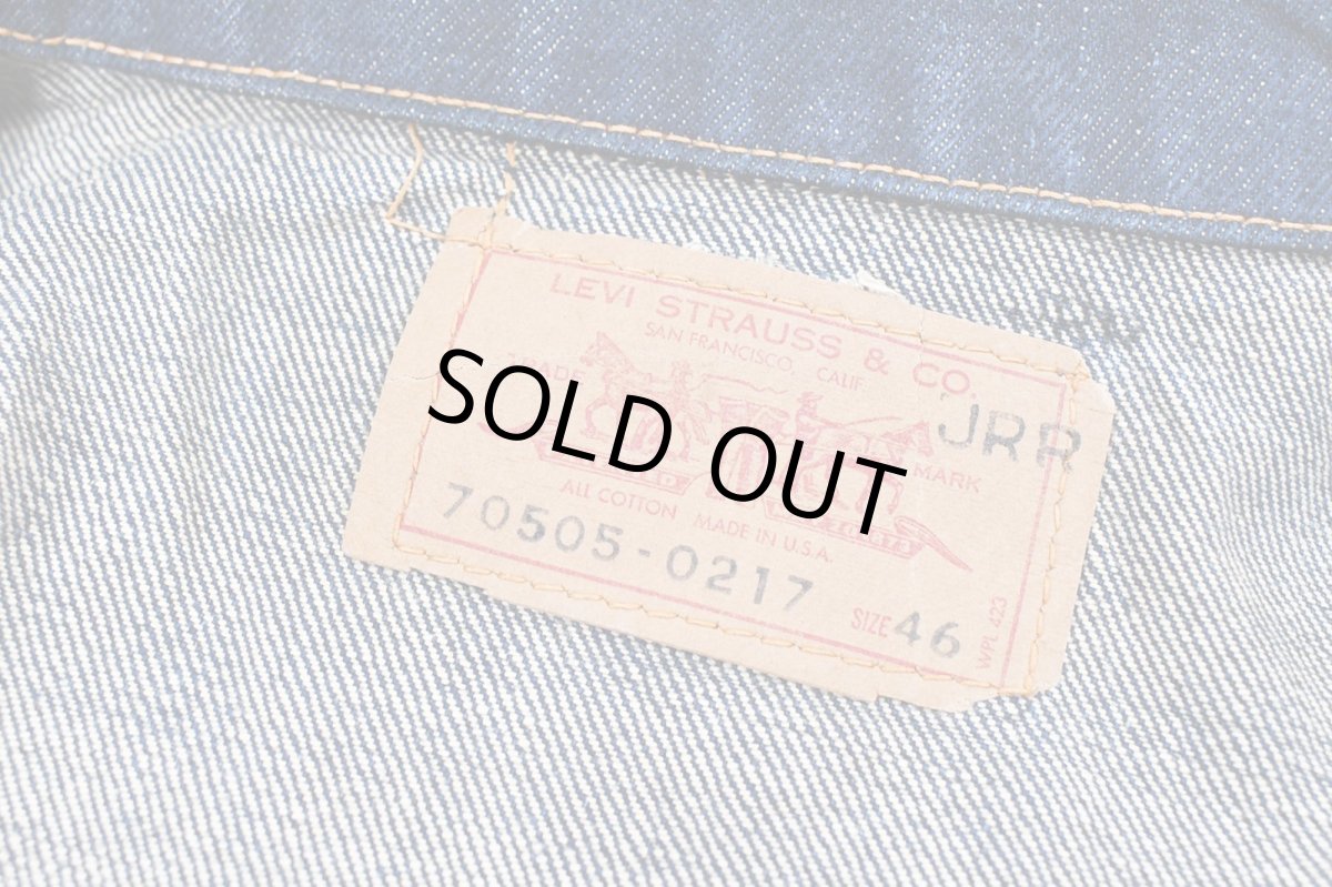 画像8: 60s Used Levi's 70505 Denim Jacket "Big E" made in USA (8)