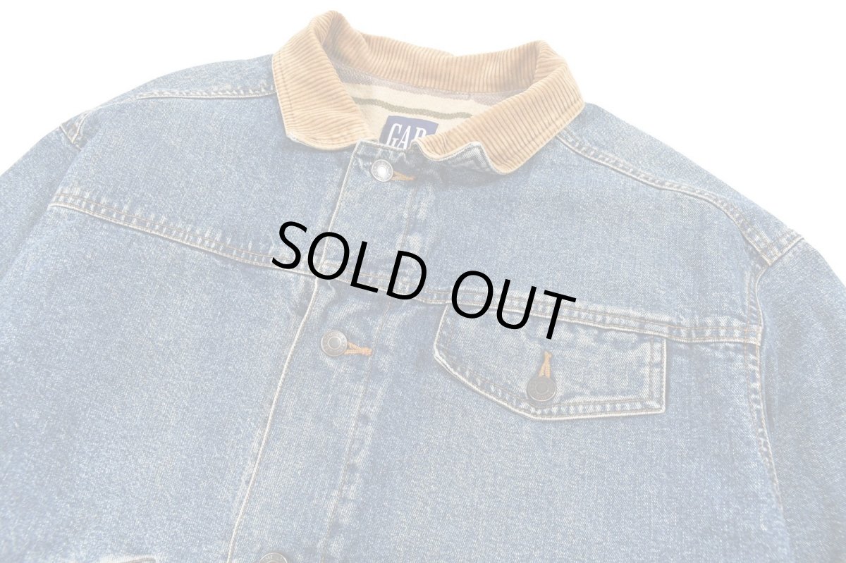 画像2: Used Gap Blanket lined Denim Jacket (2)