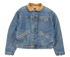 画像1: Used Gap Blanket lined Denim Jacket  (1)