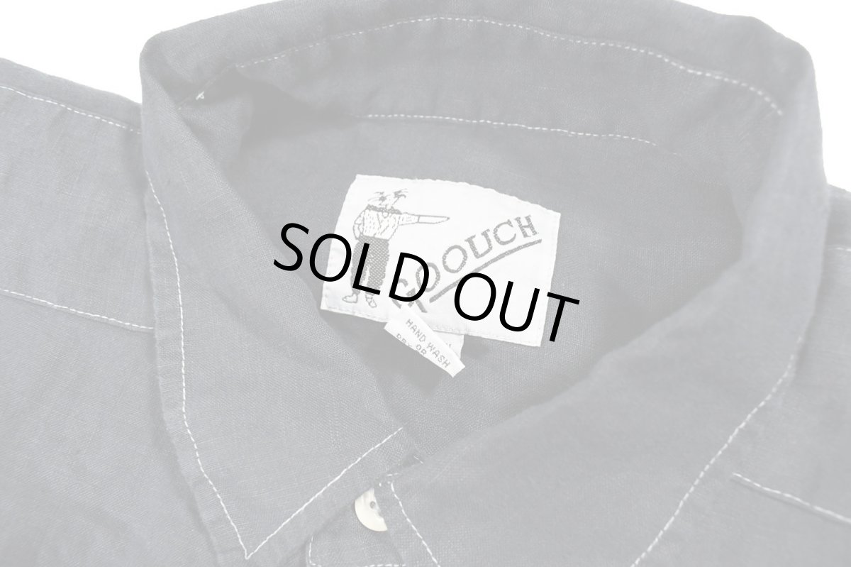 画像3: Deadstock Goouch Customize S/S Linen Shirt Navy (3)