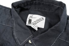 画像3: Deadstock Goouch Customize S/S Linen Shirt Navy (3)