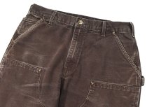 画像2: Used Carhartt Duck Double Knee Carpenter Pants Dark Brown made in USA カーハート (2)