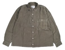 画像1: Deadstock Goouch Customize L/S Linen Shirt Olive (1)