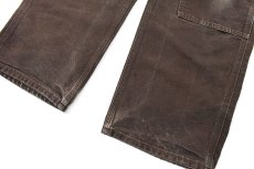 画像3: Used Carhartt Duck Double Knee Carpenter Pants Dark Brown made in USA カーハート (3)