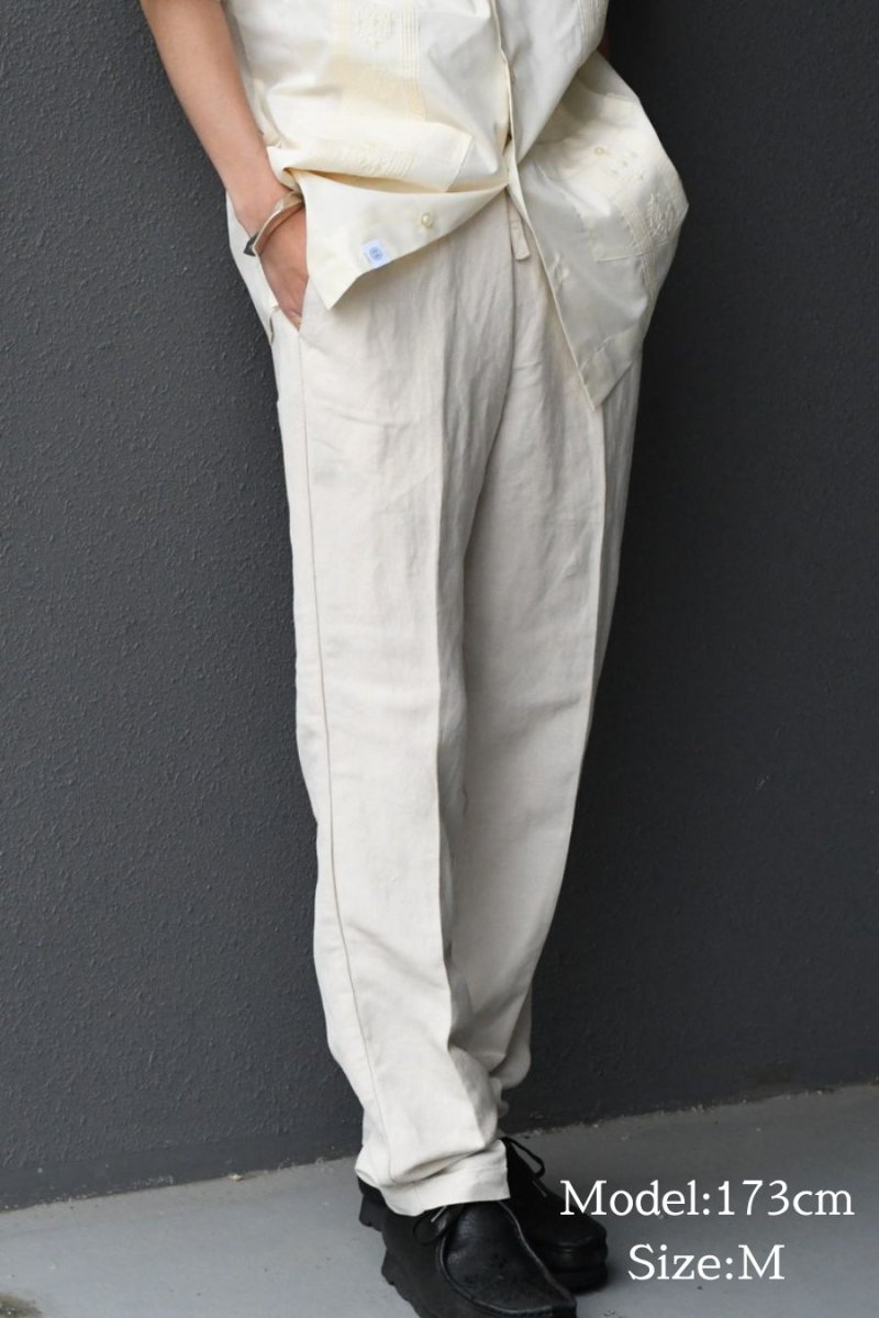 画像6: Cubavera Linen Brend Draw String Pants Silver キューバベラ (6)