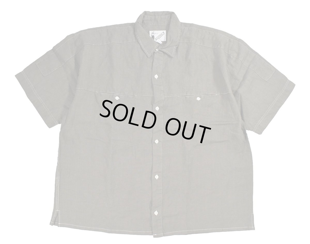 画像1: Deadstock Goouch Customize S/S Linen Shirt Olive (1)