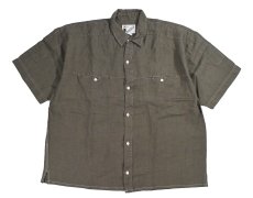 画像1: Deadstock Goouch Customize S/S Linen Shirt Olive (1)
