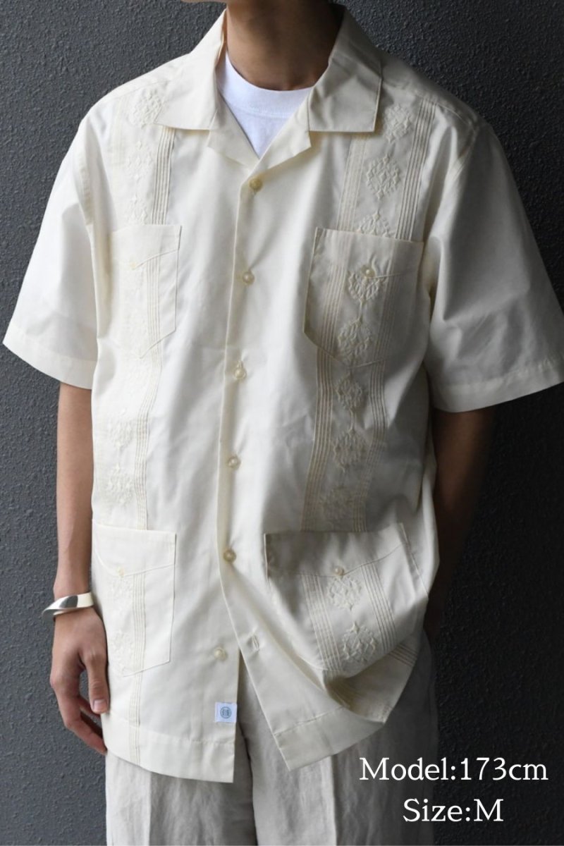 画像5: Cubavera Short Sleeve Guayabera Shirt Ivory キューバベラ (5)