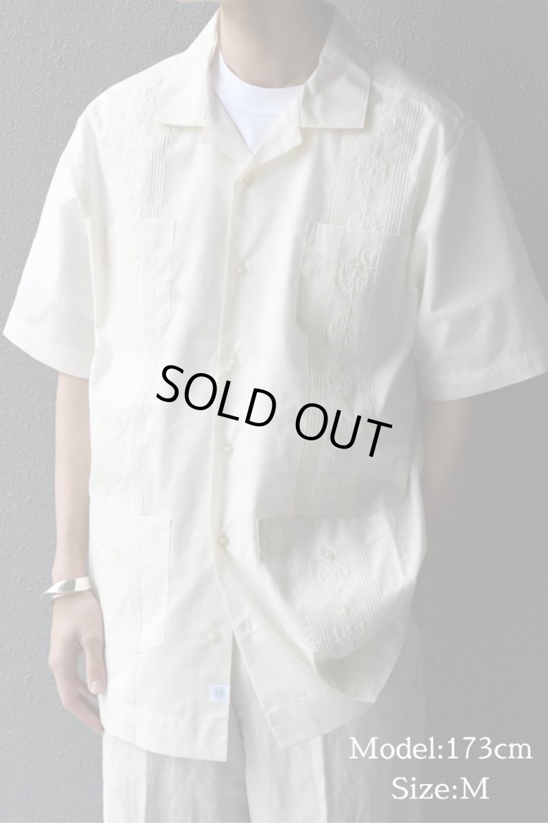 画像5: Cubavera Short Sleeve Guayabera Shirt Ivory キューバベラ (5)