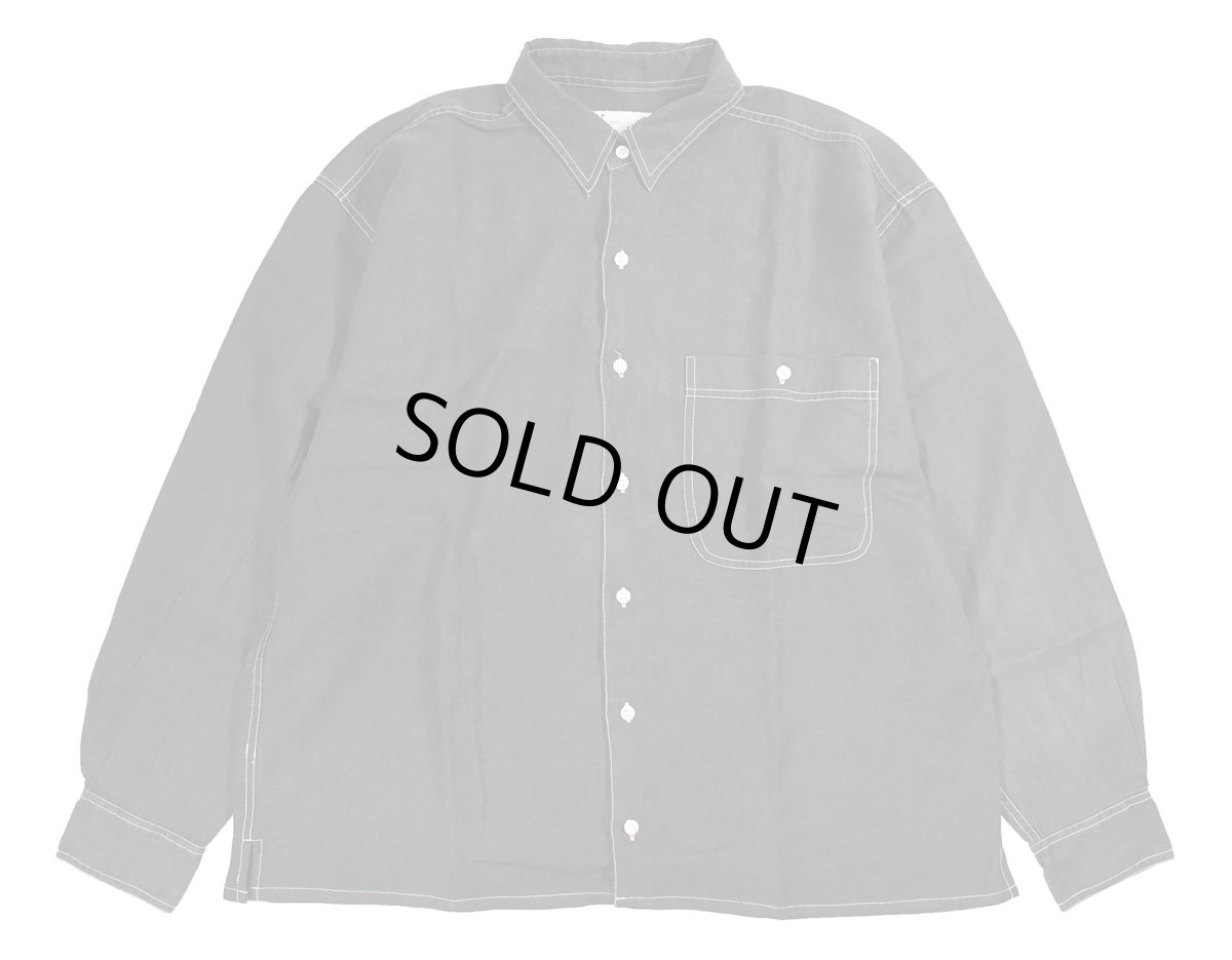 画像1: Deadstock Goouch Customize L/S Linen Shirt Ink Black (1)