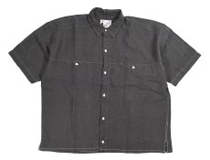 画像1: Deadstock Goouch Customize S/S Linen Shirt Ink Black (1)