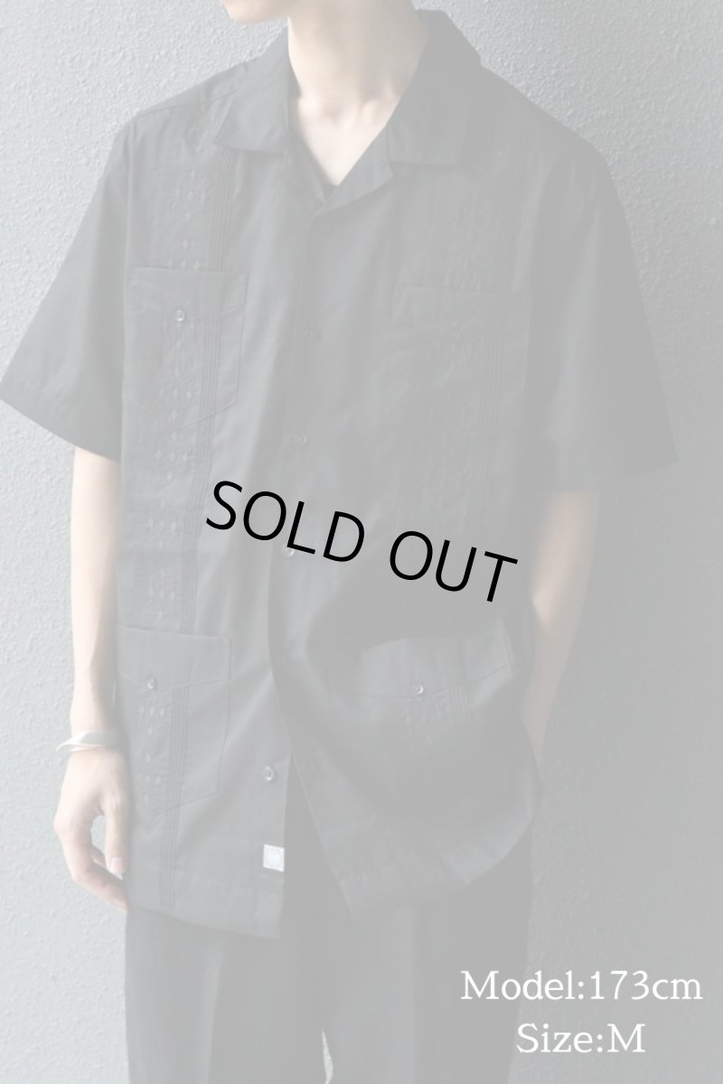 画像5: Cubavera Short Sleeve Guayabera Shirt Black キューバベラ (5)