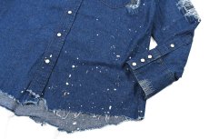 画像3: Used Wrangler Damaged Denim Western Shirt (3)