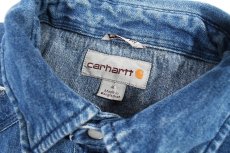 画像5: Used Carhartt Damaged Denim Western Shirt (5)