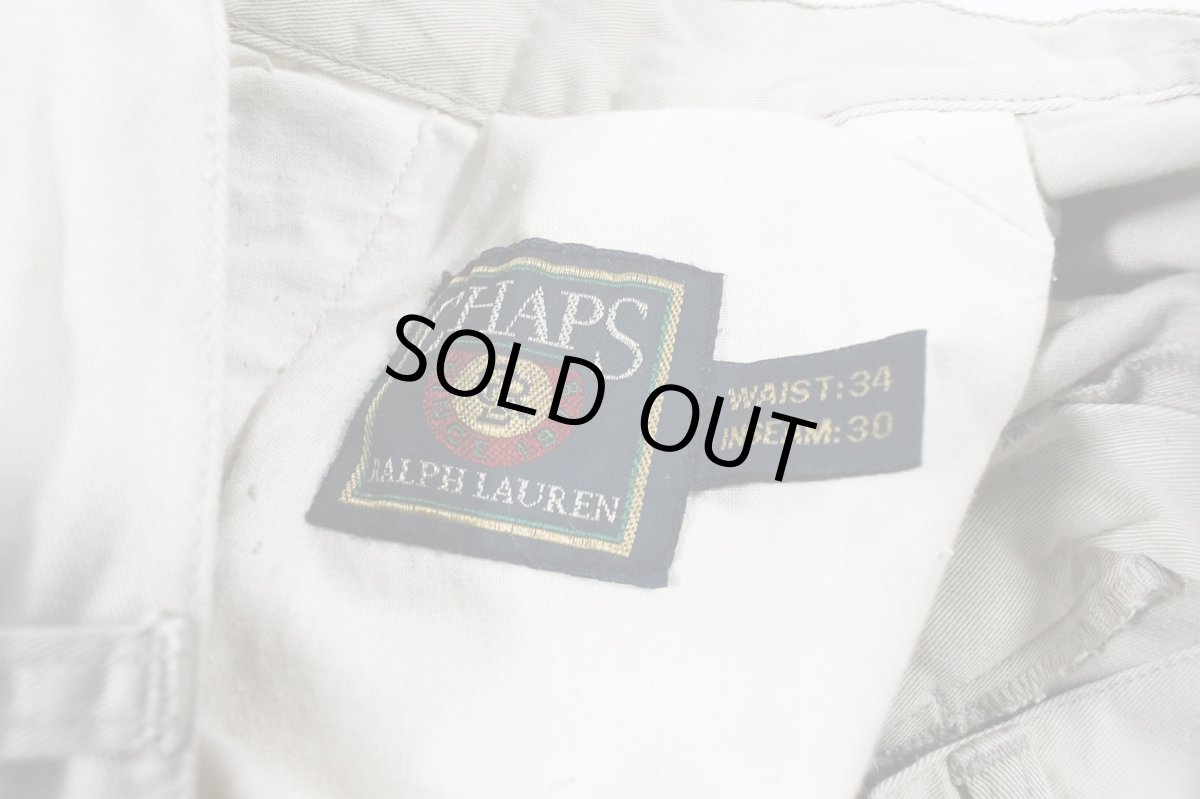 画像7: Deadstock Chaps Ralph Lauren Pleated Chino Trouser Khaki (7)