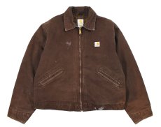 画像1: Used Carhartt Duck Detroit Jacket Dark Brown made in USA (1)