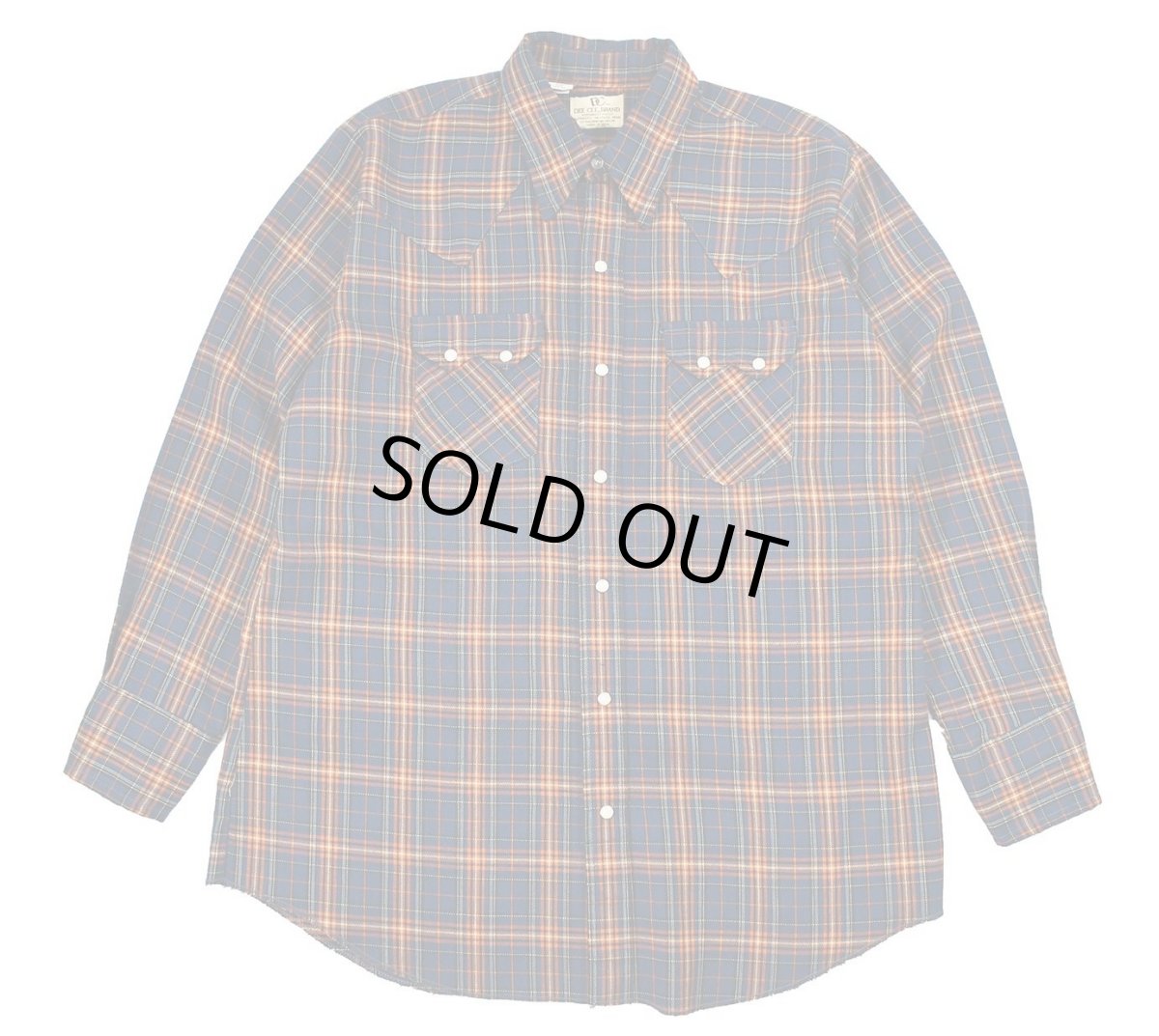 画像1: Used Dee Cee Plaid Pattern Western Shirt made in USA (1)