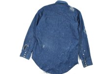 画像7: Used Wrangler Damaged Denim Western Shirt made in USA (7)