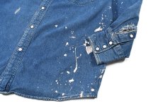 画像3: Used Carhartt Damaged Denim Western Shirt (3)