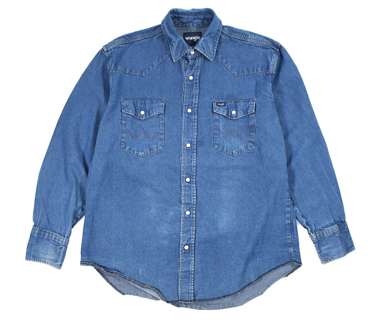 画像1: Used Wrangler Denim Western Shirt (1)