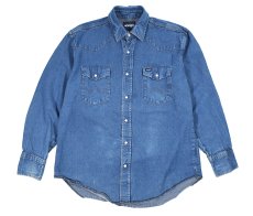 画像1: Used Wrangler Denim Western Shirt (1)