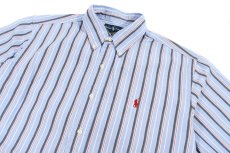 画像2: Used Ralph Lauren S/S Stripe B/D Shirt "Classic Fit" (2)