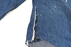 画像4: Used Wrangler Damaged Denim Western Shirt made in USA (4)