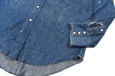 画像3: Used Wrangler Damaged Denim Western Shirt made in USA (3)